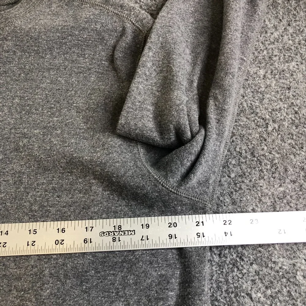 J Crew Shirt Mens Large Gray Oarsman Brushed Rib Knit Henley Long Sleeve